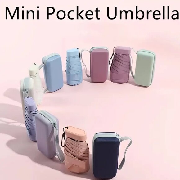 Lavender Mini Umbrella in Travel Case - Picture 8 of 8